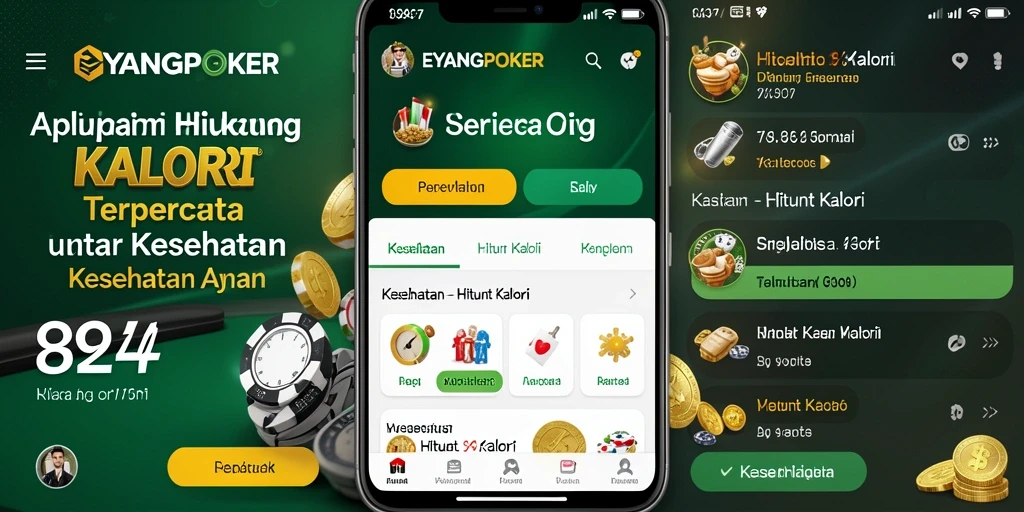 Antarmuka pengguna EYANGPOKER menampilkan fungsi Hitung Kalori dengan jelas.