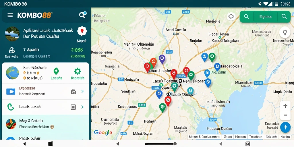 Antarmuka KOMBO88 yang intuitif dan fungsional untuk pelacakan lokasi.
