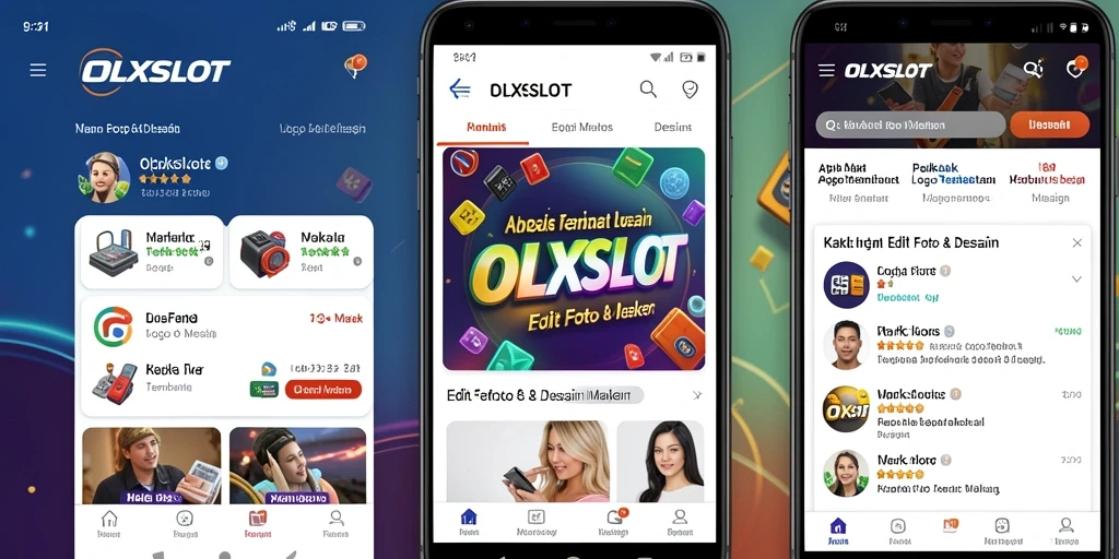 Tampilan antarmuka OLXSLOT yang sederhana dan intuitif untuk desain logo.