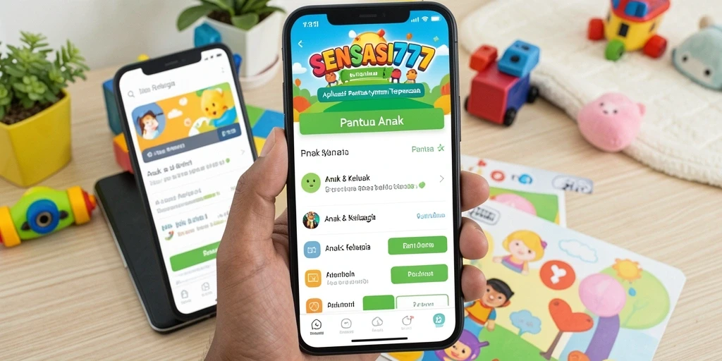 Tampilan antarmuka utama SENSASI777 untuk pemantauan anak.