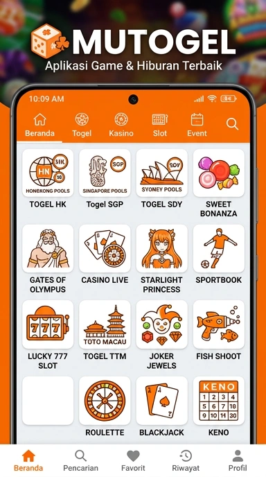 Tampilan katalog aplikasi omutogel