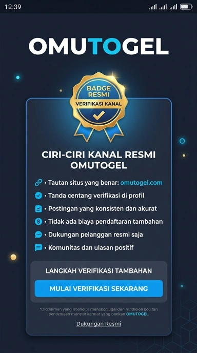 Tampilan kanal resmi omutogel