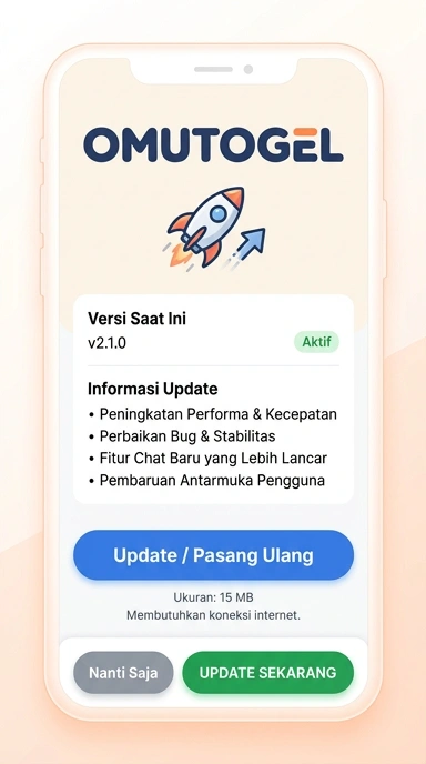 Tampilan riwayat versi omutogel
